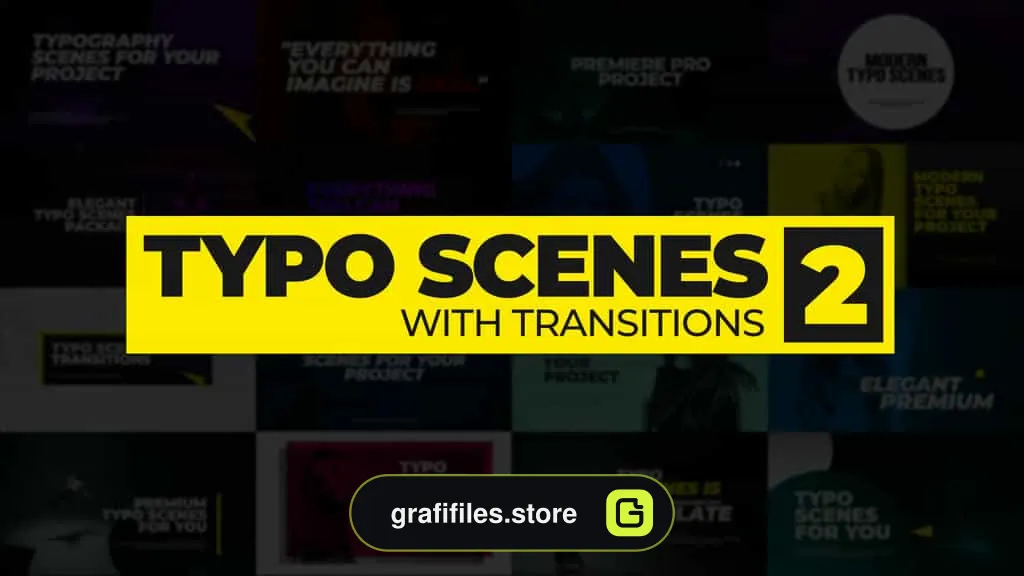 دانلود پروژه آماده ترانزیشن پریمیر Typo Scenes With Transitions