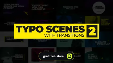 دانلود پروژه آماده ترانزیشن پریمیر Typo Scenes With Transitions