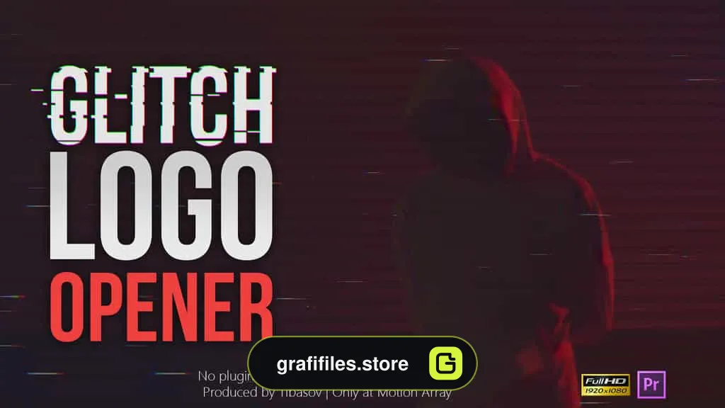 پروژه آماده وله پارازیت پریمیر Glitch Logo Opener