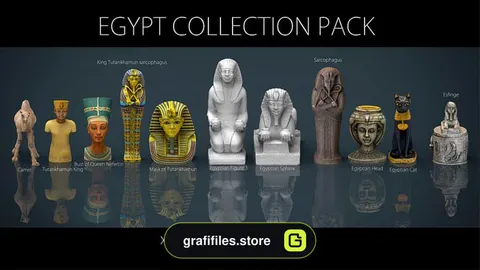 دانلود مدل سه بعدی مجسمه مصر باستان