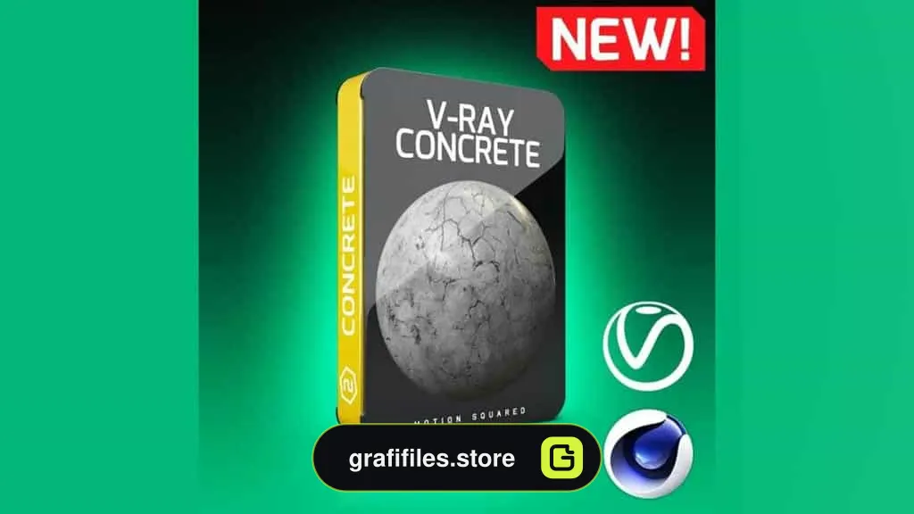 دانلود تکسچر بتن برای موتور رندر Vray در سینما فوردی