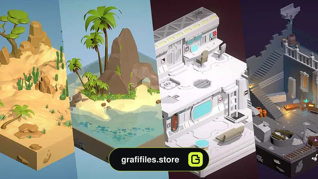 دانلود پروژه محیط بازی Low Poly برای یونیتی