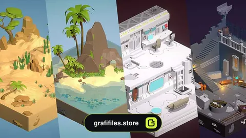 دانلود پروژه محیط بازی Low Poly برای یونیتی