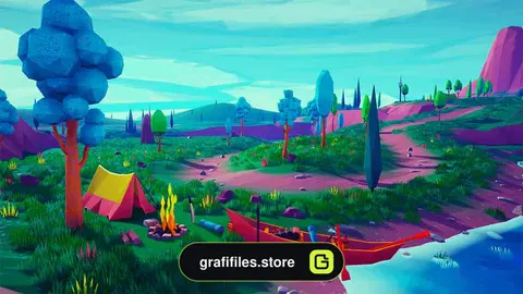 دانلود محیط Low Poly Stylized برای آنریل انجین