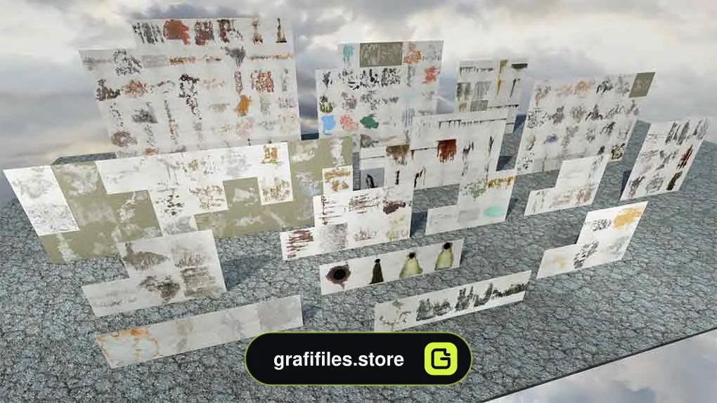 دانلود پروژه 200+ Grunge Decals برای آنریل انجین