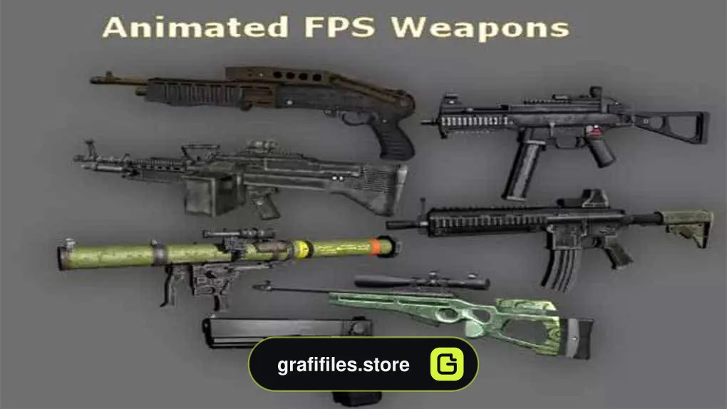 دانلود آبجکت سلاح انیمیت شده FPS برای یونیتی