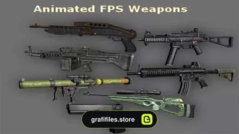 دانلود آبجکت سلاح انیمیت شده FPS برای یونیتی