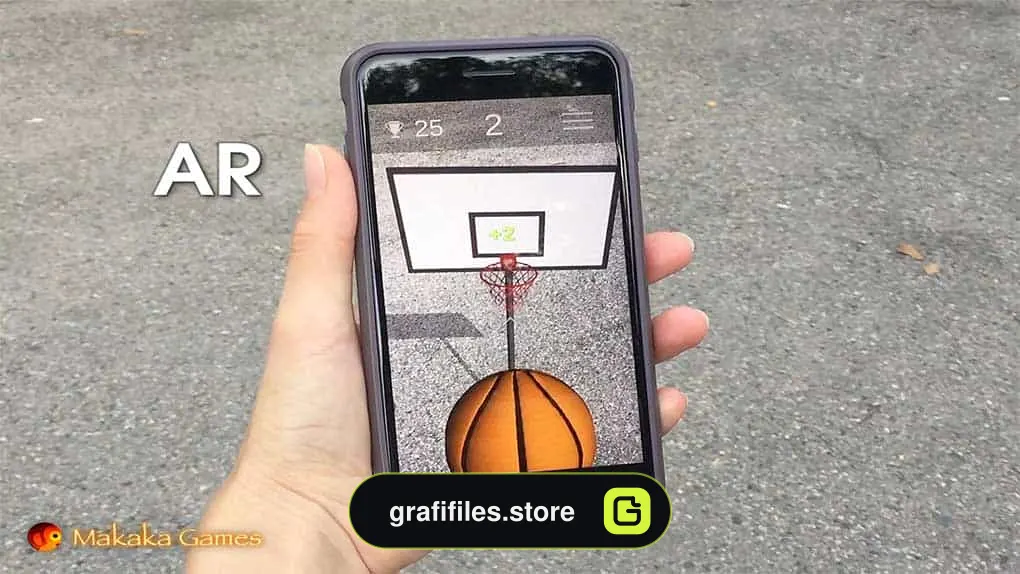 دانلود پروژه بازی AR Basketball GO برای یونیتی