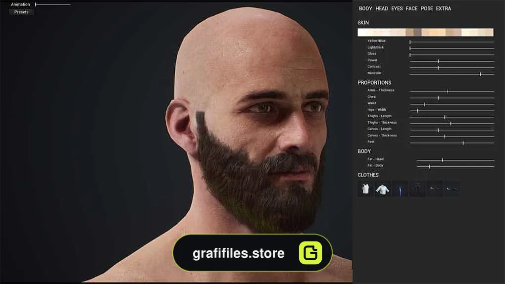 دانلود پروژه Character Customization Male برای آنریل انجین