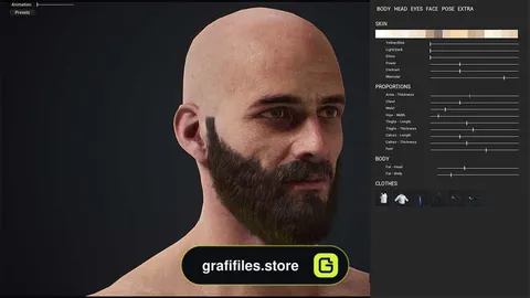 دانلود پروژه Character Customization Male برای آنریل انجین