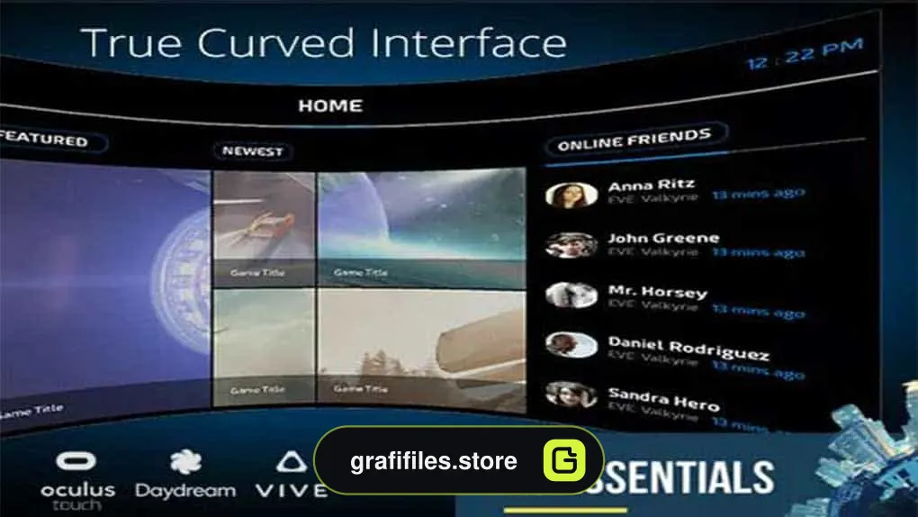 دانلود پروژه Curved UI برای یونیتی
