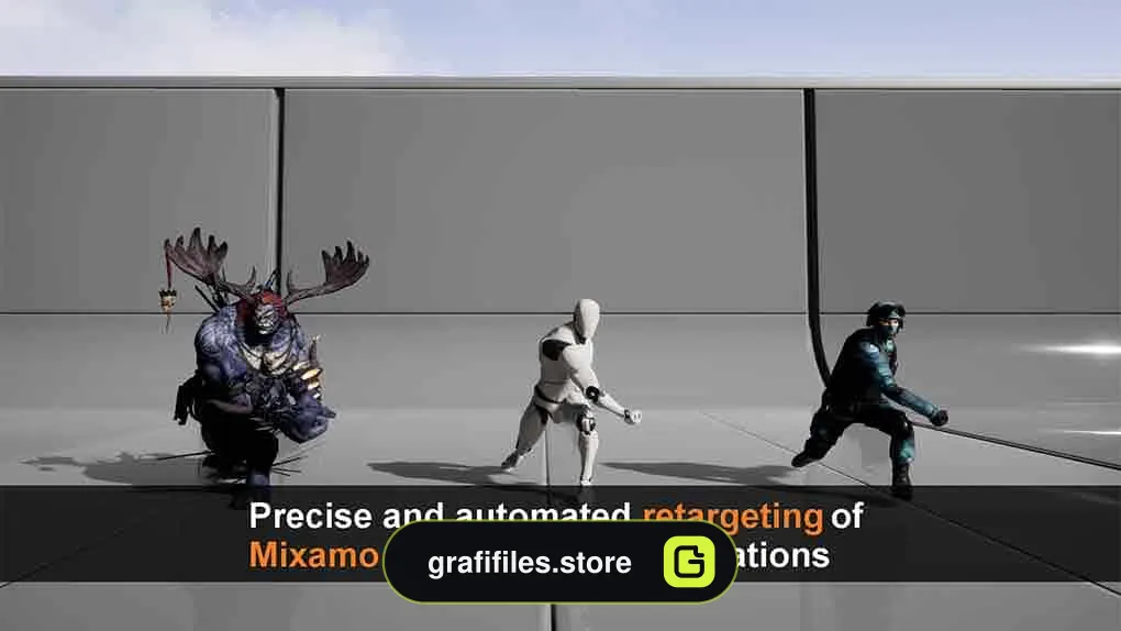دانلود پروژه Mixamo Animation Retargeting برای آنریل انجین