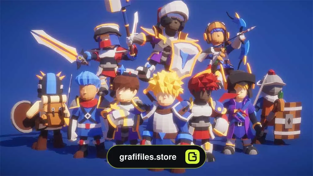 دانلود پروژه Modular RPG Heroes Polyart برای آنریل انجین