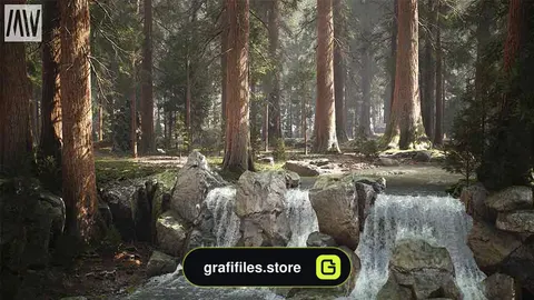 دانلود پروژه آماده جنگل Redwood برای آنریل انجین