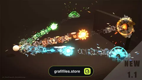 دانلود پروژه Unique Toon Projectiles برای یونیتی