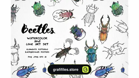 دانلود کلیپ آرت سوسک Beetles