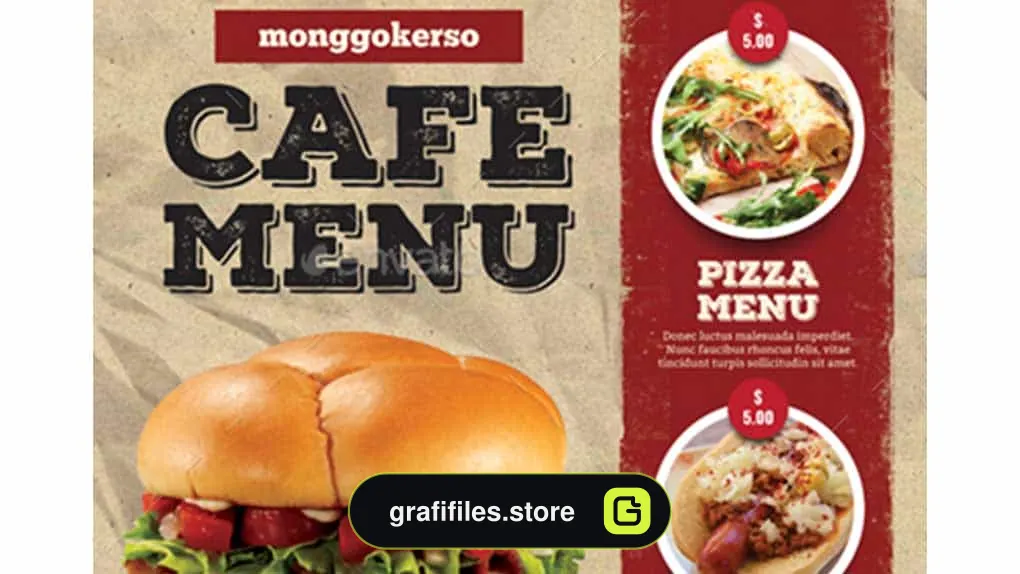 دانلود فایل لایه باز منو کافی شاپ Cafe Menu