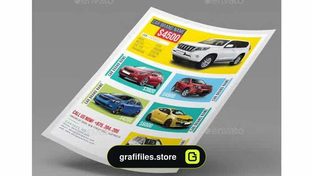دانلود فایل لایه باز آگهی فروش ماشین Car Sale Flyer