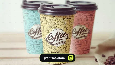 دانلود موکاپ لیوان قهوه Coffee Cup Branding Mockup