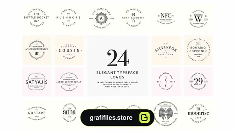 دانلود فایل لایه باز لوگو ELEGANT TYPEFACE LOGO CREATOR