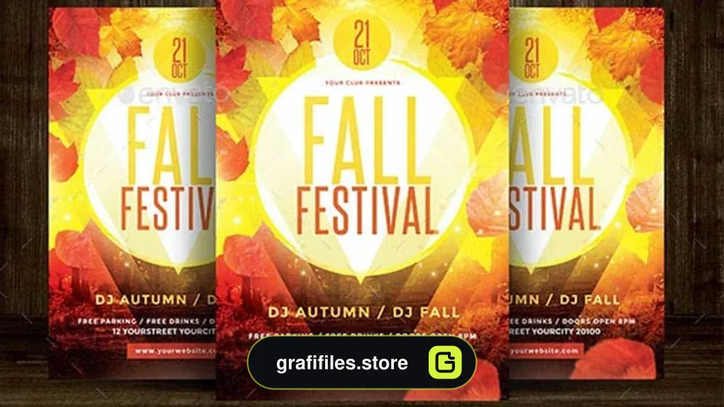 دانلود فایل لایه باز آگهی فروش پاییزه Fall Festival Flyer