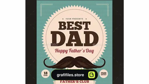دانلود فایل لایه باز مخصوص روز پدر Father’s Day Flyer
