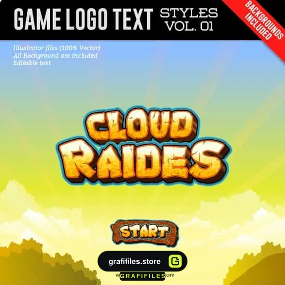 دانلود استایل آماده لوگو Game Logo Text Styles