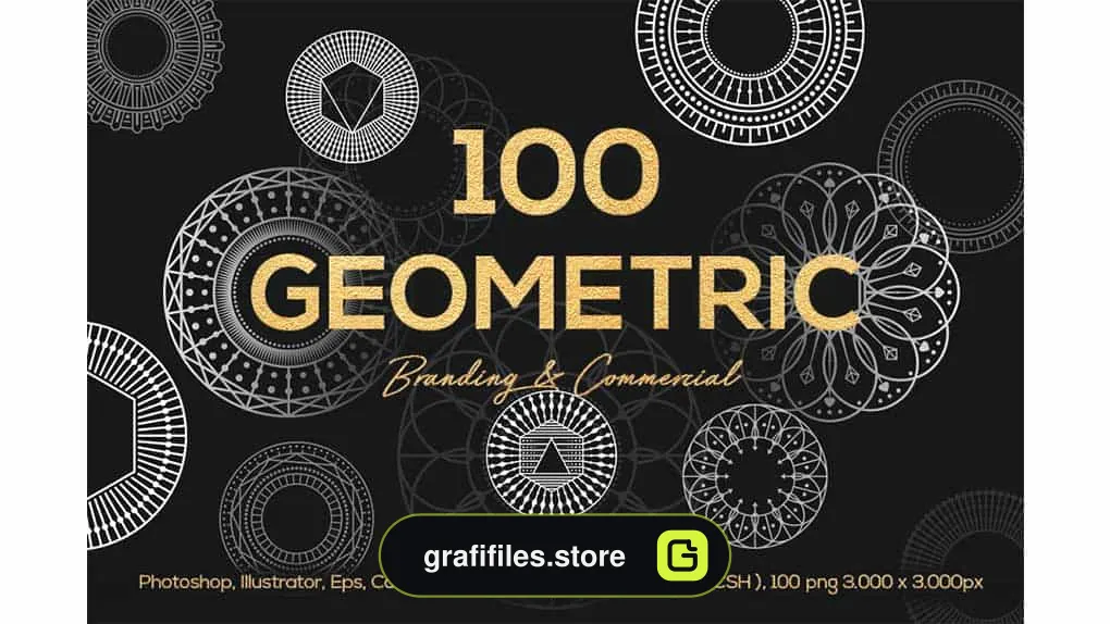 دانلود اشکال هندسی برای فتوشاپ Geometric Vector Shapes CSH