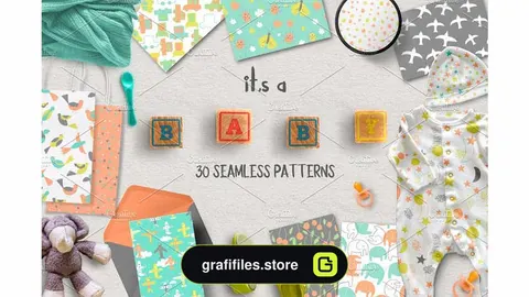 دانلود پترن کودک it’s a BABY Seamless Patterns