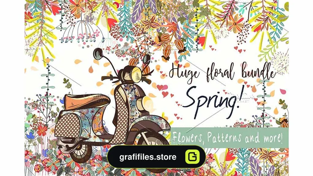 دانلود وکتور و کلیپ آرت فصل بهار It’s spring! Vector and PNG clipart