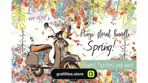 دانلود وکتور و کلیپ آرت فصل بهار It’s spring! Vector and PNG clipart