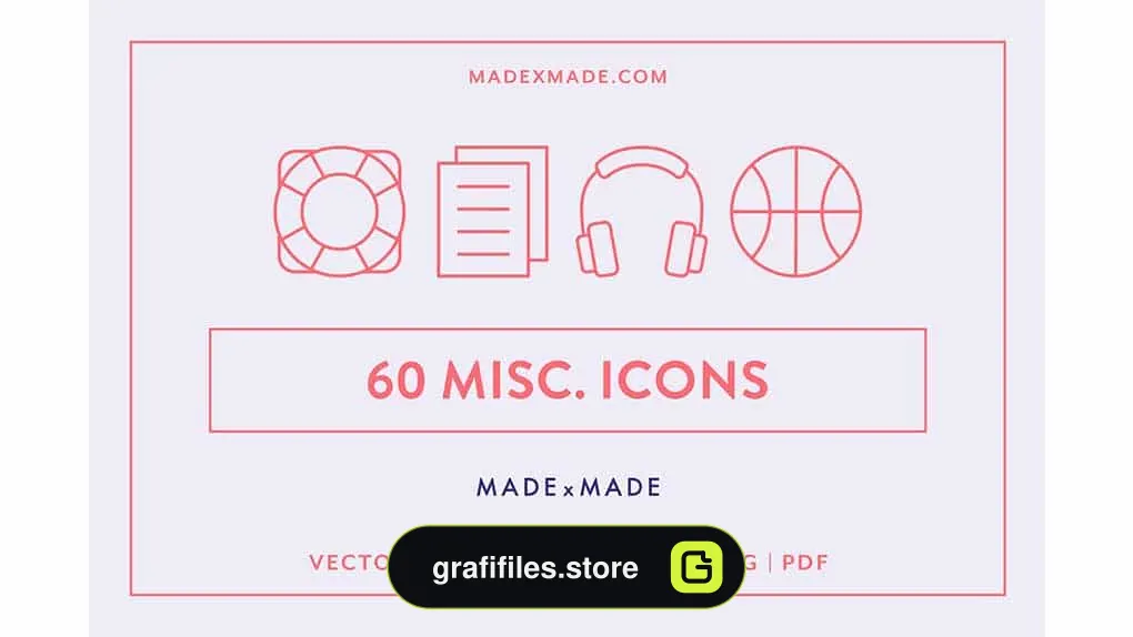 دانلود آیکون خطی Line Icons – Miscellaneous Icons