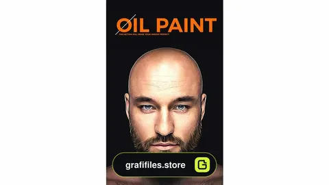 دانلود اکشن فتوشاپ تبدیل عکس به نقاشی رنگ روغن Oil Paint Action
