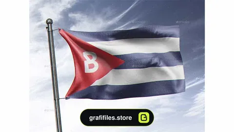 دانلود موکاپ پرچم Photorealistic Flag MockUp