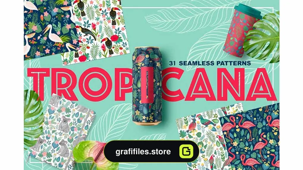 دانلود پترن TROPICANA, 31 Seamless Patterns