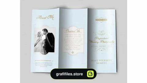 دانلود فایل لایه باز بروشور خدمات مجالس عروسی Wedding Brochure template