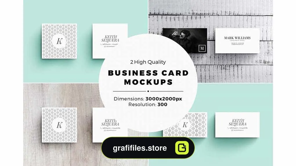 موکاپ کارت ویزیت 2 Business Card MockUps