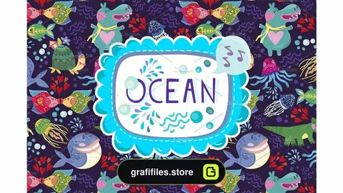 دانلود وکتور آبزیان Ocean
