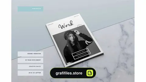 فایل لایه باز ایندیزاین رزومه Bushwick Portfolio