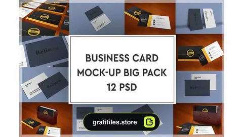 موکاپ کارت ویزیت Business Card Mock-up Bigpack
