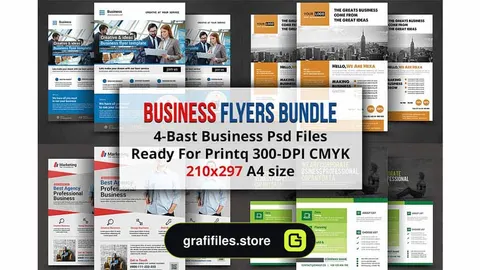 فایل لایه باز بروشور Business Flyers Bundle