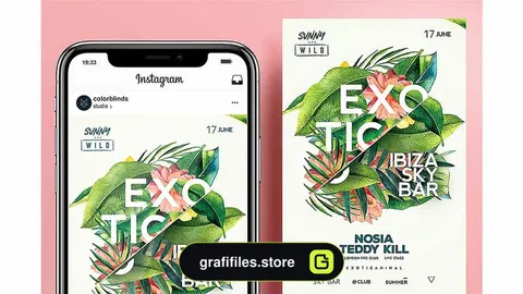 فایل لایه باز پوستر Exotic Flyer