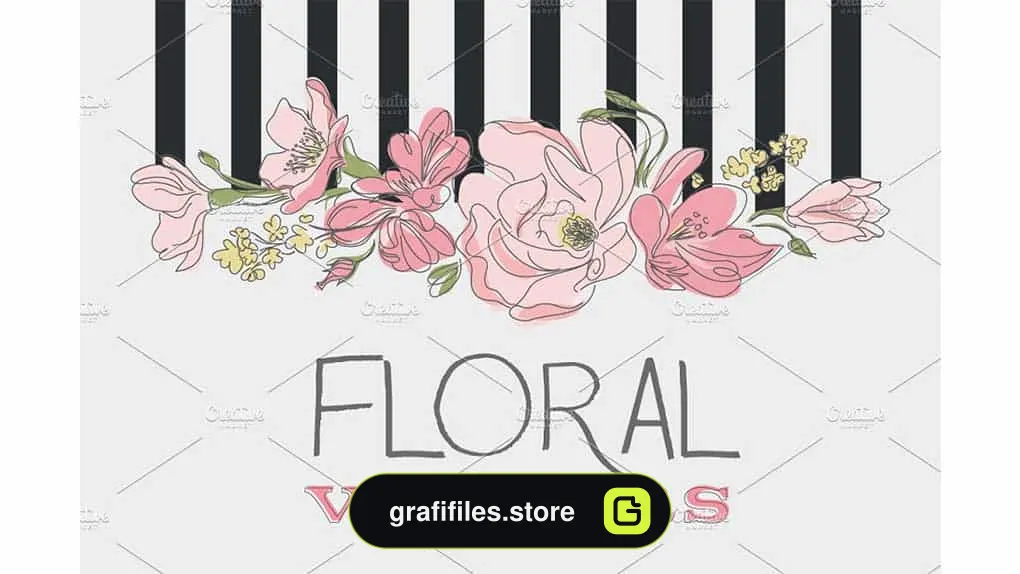 دانلود وکتور گل Floral Vectors