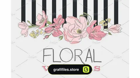 دانلود وکتور گل Floral Vectors