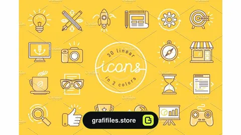 دانلود آیکون خطی linear icons