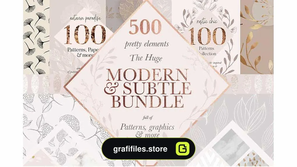 پترن گل Modern Subtle Floral Patterns Bundle