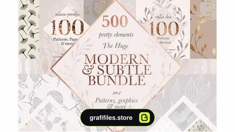پترن گل Modern Subtle Floral Patterns Bundle