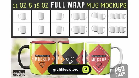 موکاپ ماگ Mug Mockup Templates
