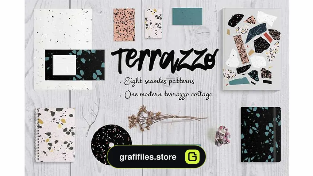 پترن Terrazzo seamless patterns Vector