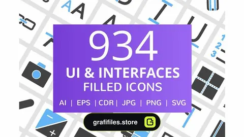 آیکون رابط کاربری UI & Interfaces Filled Icons
